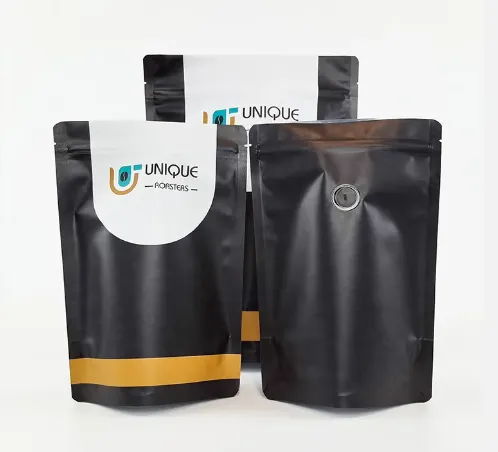 Emballage personnalisé, sac à café debout, sac en plastique Mylar, sac à café avec Valve, emballage Doypack pour grains et poudre