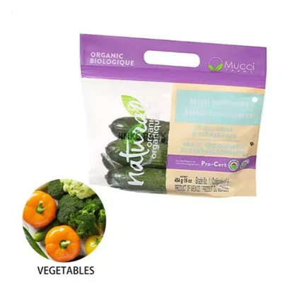 Sac en plastique fait sur commande d'impression numérique sac d'emballage de concombre sac de concombre pour le légume de concombre de nourriture